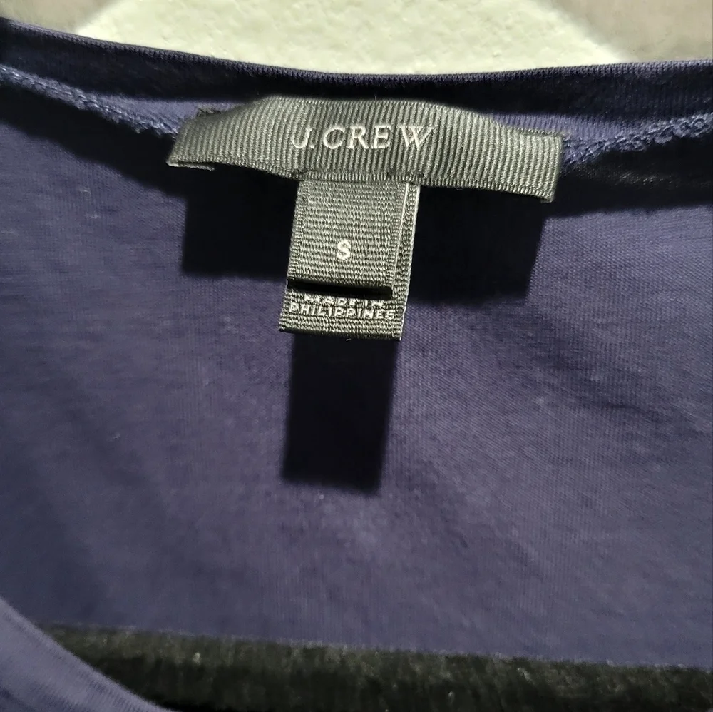 J.crew Side Tie Navy Blue Tee